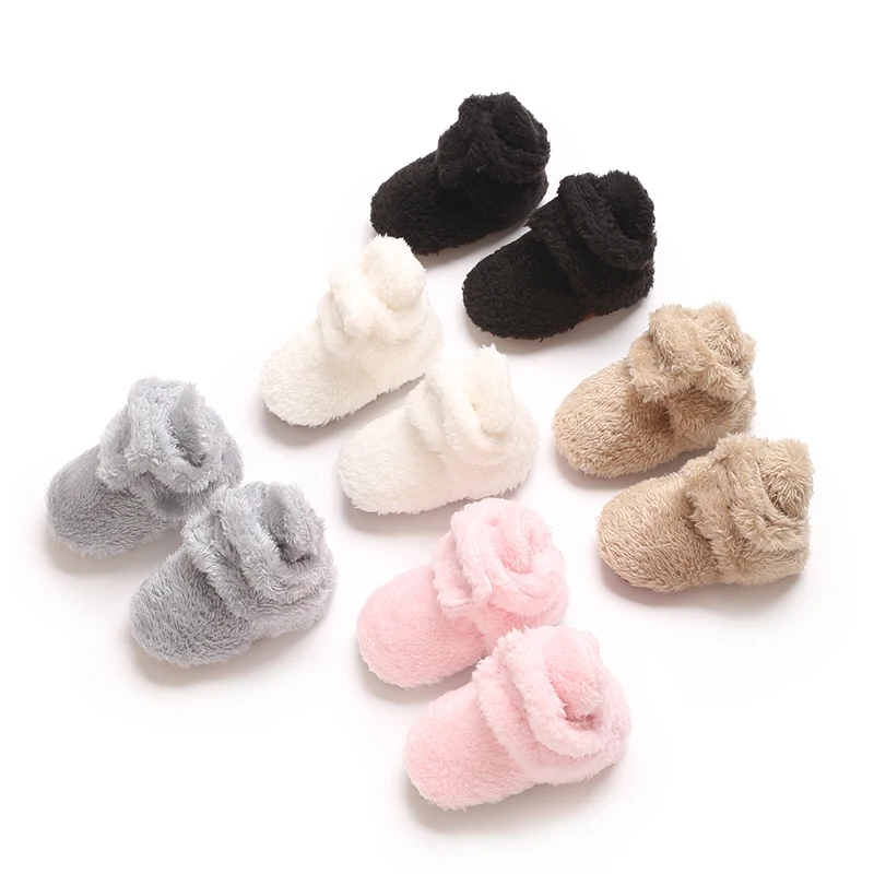 New 0-18M Freshman Socks and Shoes Winter Boys' and Girls' Walking Boots Cotton Comfortable Soft Anti slip Warm Baby Boots