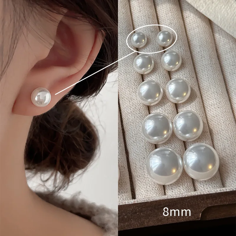 New 925 Sterling Silver Pearl Earrings Personality Charm Exquisite Charm Woman Earrings Birthday Gift Exquisite Jewelry