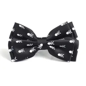 New Classic Bow Tie For Men Men's Unisex Skull Black Tuxedo Formal Dress Butterfly Knot Party Wedding Ties Cravat Gift Brand New
