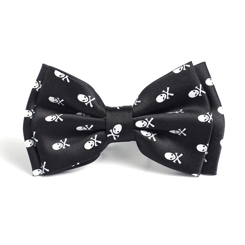 New Classic Bow Tie For Men Men's Unisex Skull Black Tuxedo Formal Dress Butterfly Knot Party Wedding Ties Cravat Gift Brand New