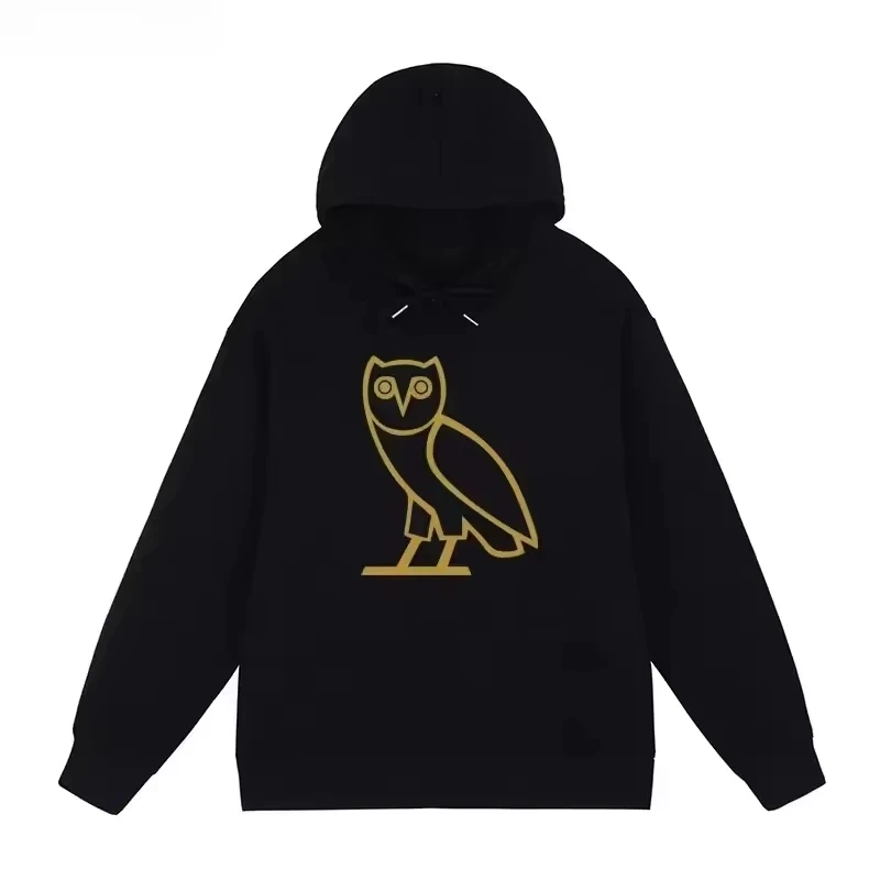 New Fashion Trend Brand Y2k Women Men Hooded Hoodie Drake Duck Album Egg Rap Hip-Hop Simple Owl Pattern Hoodie Sweatshirt