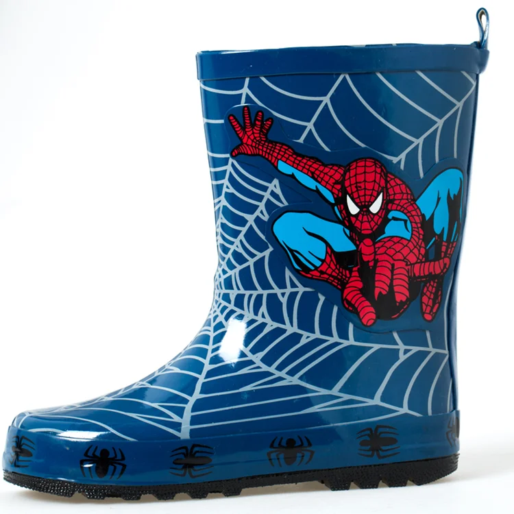 New Marvel Spider-Man cartoon kids Captain America Rain Boots Student Rain Boots Children's Fashion Non-Slip Short shoes