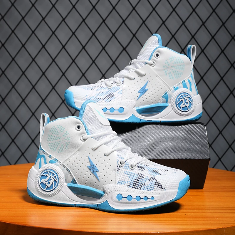 New Men's Basketball Shoes Spring Autumn Running Sports Breathable Mesh Anti-slip Wear-resistant Quality Sneaker for Adults Kids