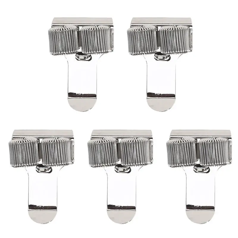 New Office School Supplies Single/Double/Triple Hole Metal Spring Pen Holder with Pocket Clip Teacher Uniform Pen Holder