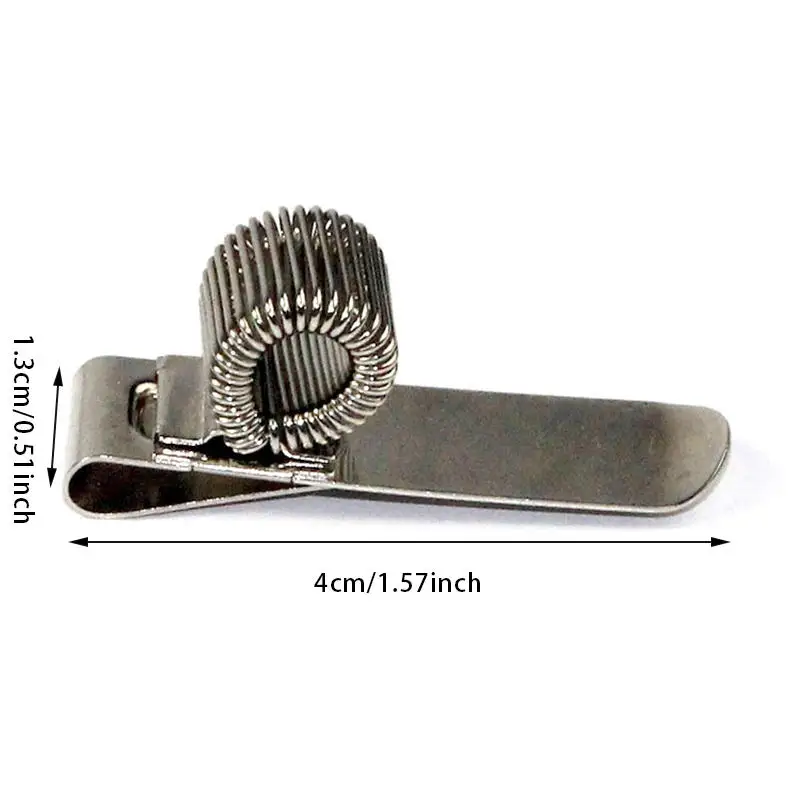 New Office School Supplies Single/Double/Triple Hole Metal Spring Pen Holder with Pocket Clip Teacher Uniform Pen Holder