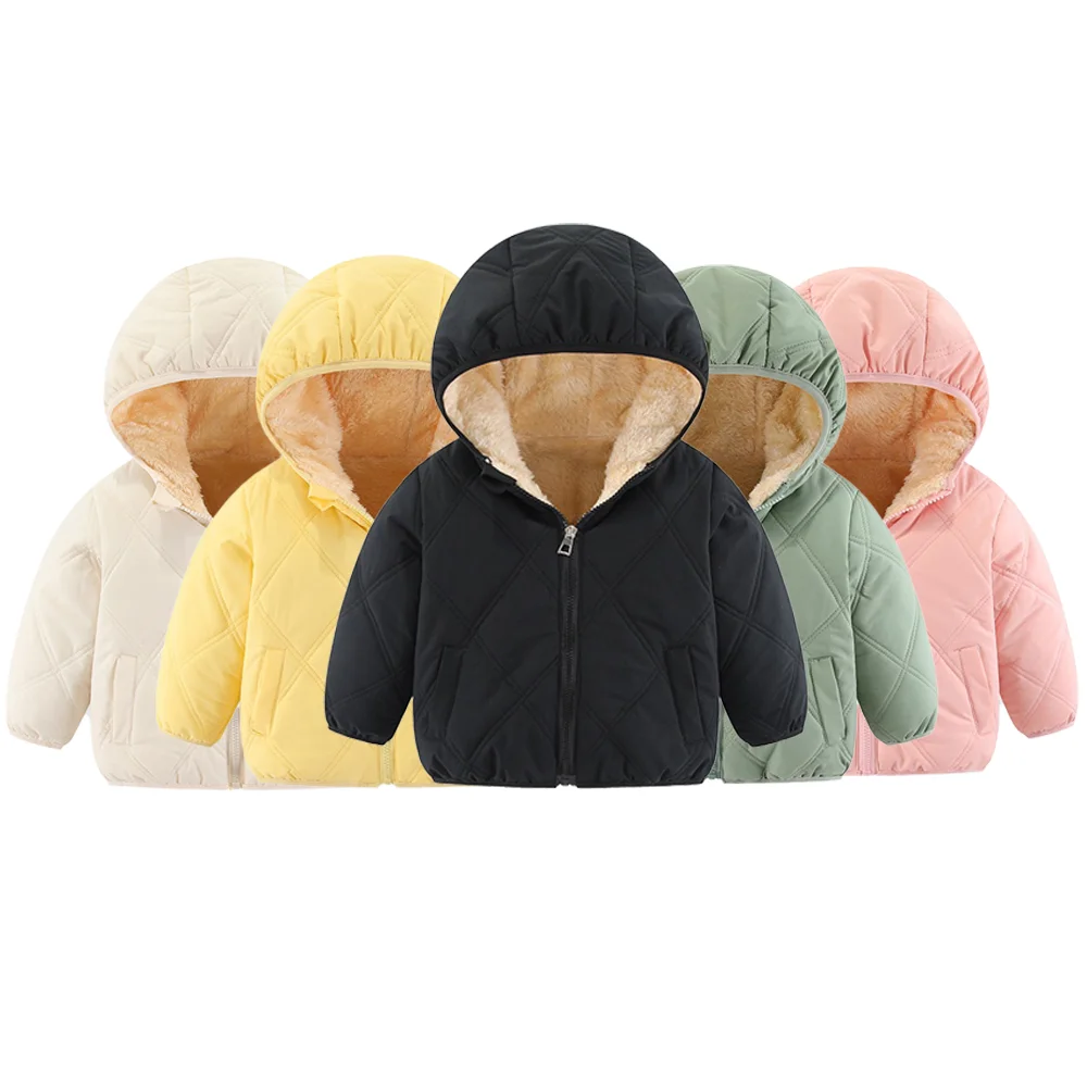 New Winter Children Coat Baby Light And Thin Down Jacket Kid Warm Thicken Outerwear Clothe Hooded Jacket Cotton-padded Coats
