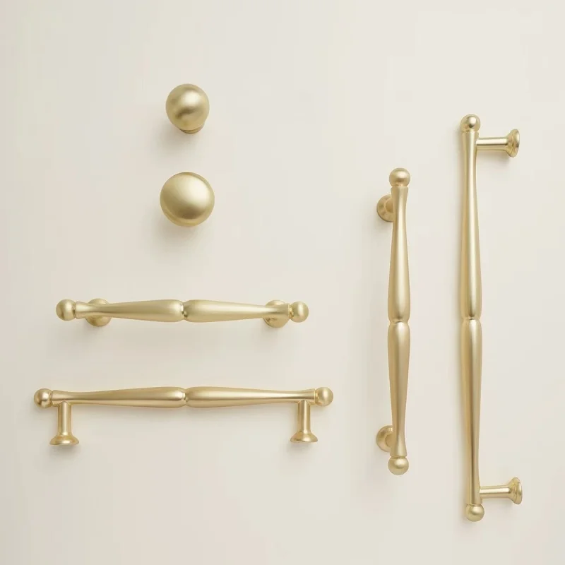 Nordic Kitchen Cabinet Knobs Gold Brushed Furniture Hardwares Cupboard Wardrobe Closet Drawer Pulls Kitchen Furniture Handles