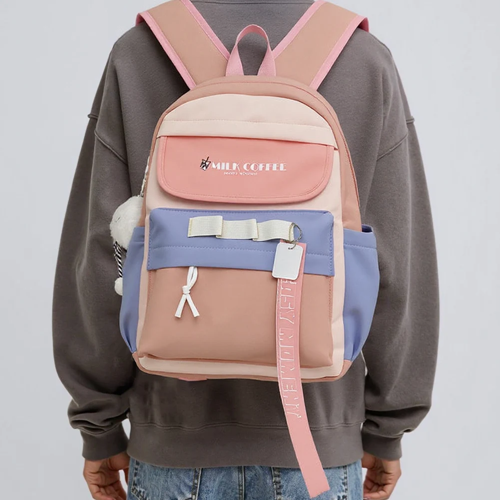 Nylon Schoolbag Japanese-style Backpack for Students Double-shoulder Bag Multi-functional Schoolbag for Outdoor Travel