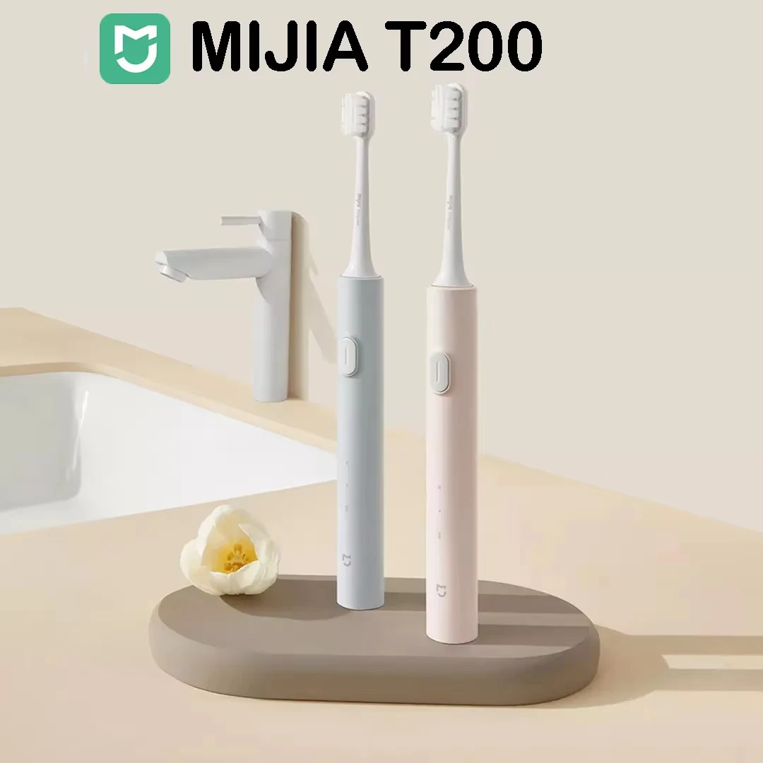 Original Mijia Sonic Electric Toothbrush T200 Type-C Charging IPX7 Water Proof Antibacterial Bristles Xiaomi Toothbrush