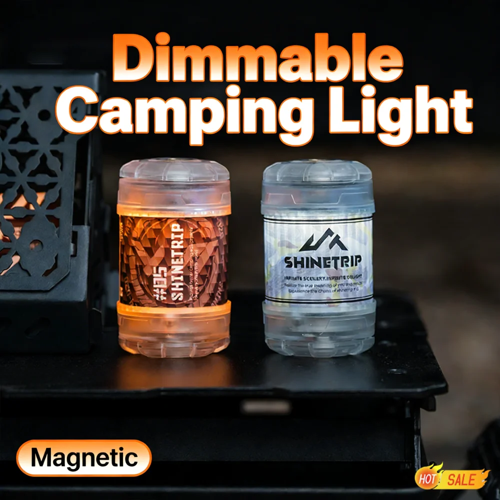 Outdoor Camping Light Rechargeable Rotable Camping Lantern Waterproof Magnetic Atmosphere Lantern for Outdoor Camping Hiking