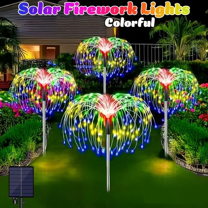Outdoor Solar LED Lights Solar Firework Lights Solar String Lights for Festive Lighting for Outdoor Christmas Decor