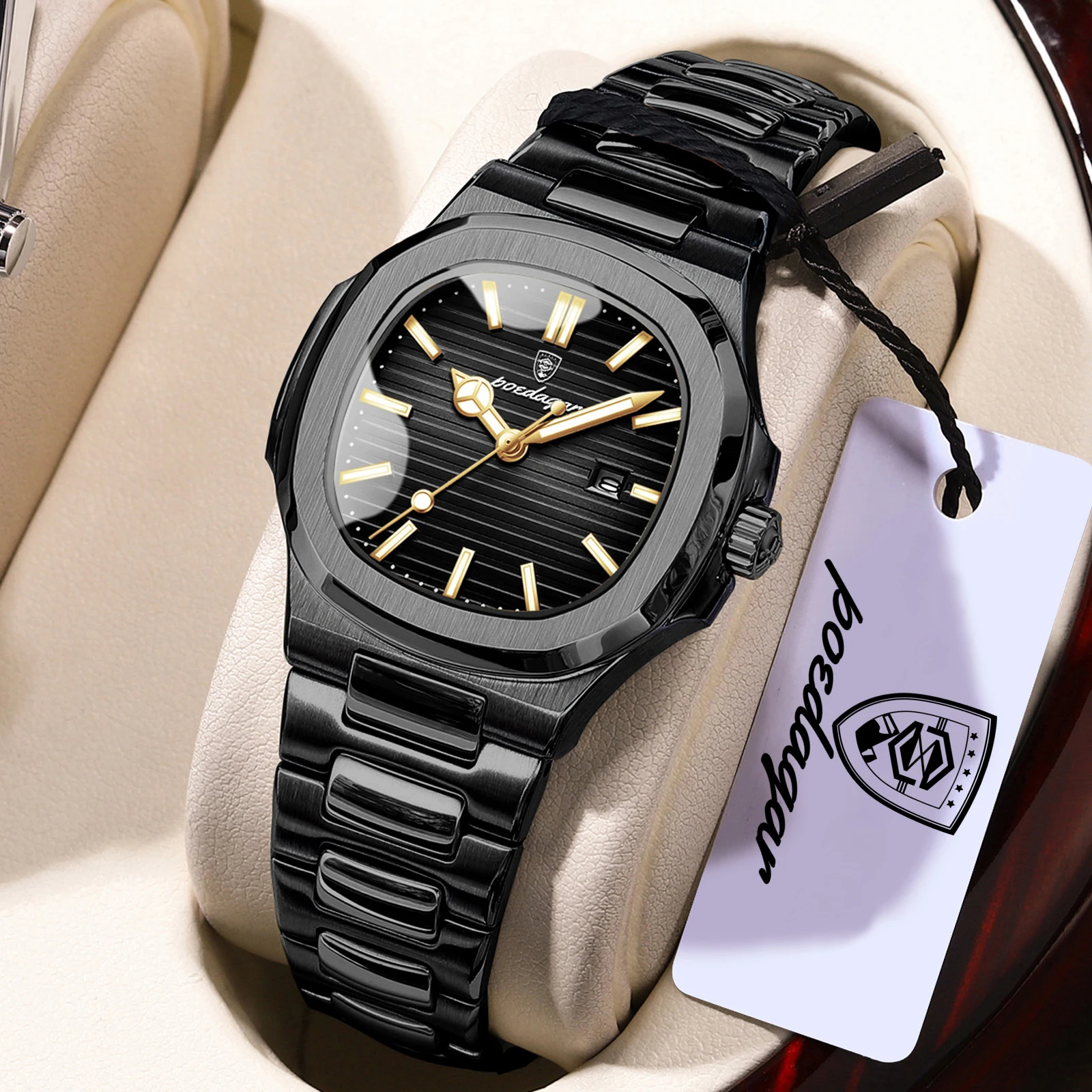 POEDAGAR Trendy Women’s Wristwatch Stainless Steel Date Quartz Ladies Watch Waterproof Luminous Original Watches For Woman Reloj