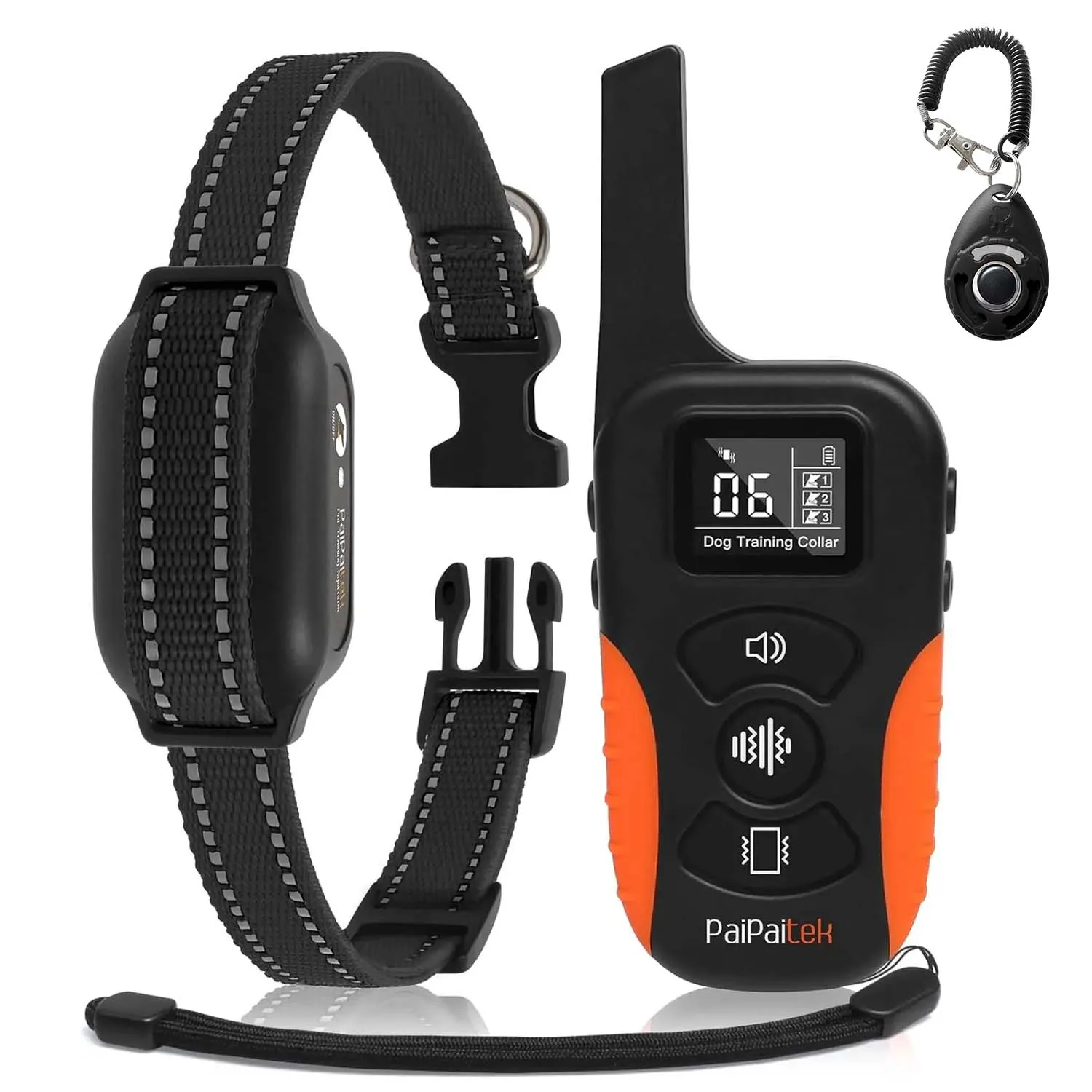 PaiPaitek Dog Training Collar with Remote,3300ft Range No Shock Vibrating Dog Collar Beep&Vibrate Only Waterproof & Rechargeable