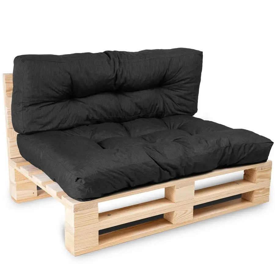 Pallet Cushions Outdoor Water Repellent amp UV Resistant Fabric Highly Comfortable Foam Padded Garden Furniture Cushions 1 Seat