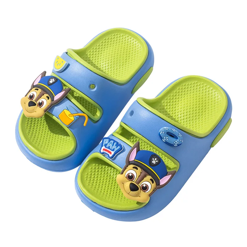 Paw Patrol Chase Slide Sandals Character Decor Toddler EVA Slippers Boys girls Summer Beach Slides Blue Green