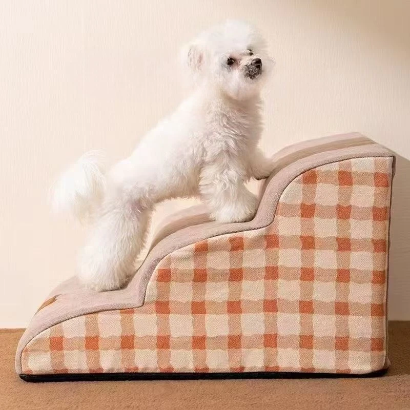 Pets Pet 2/3 Steps Household Bedside Stairs Dog Teddy Cat Ladder Small Stairs Pet Ramp for Puppy and Small Dogs