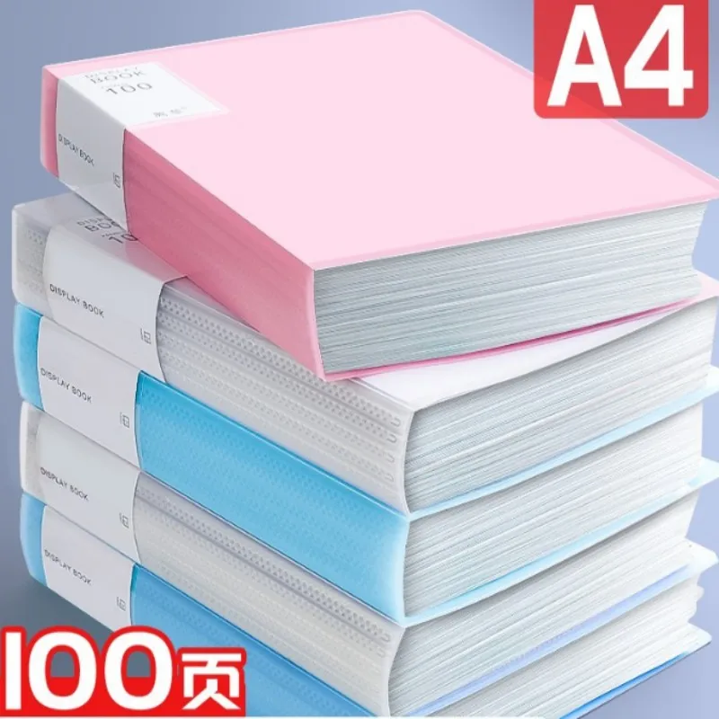 Plastic Budget Binder A4 File Folders For Documents 60/100 Pages Filing Products Office Supplies Desk Stationery Organizer