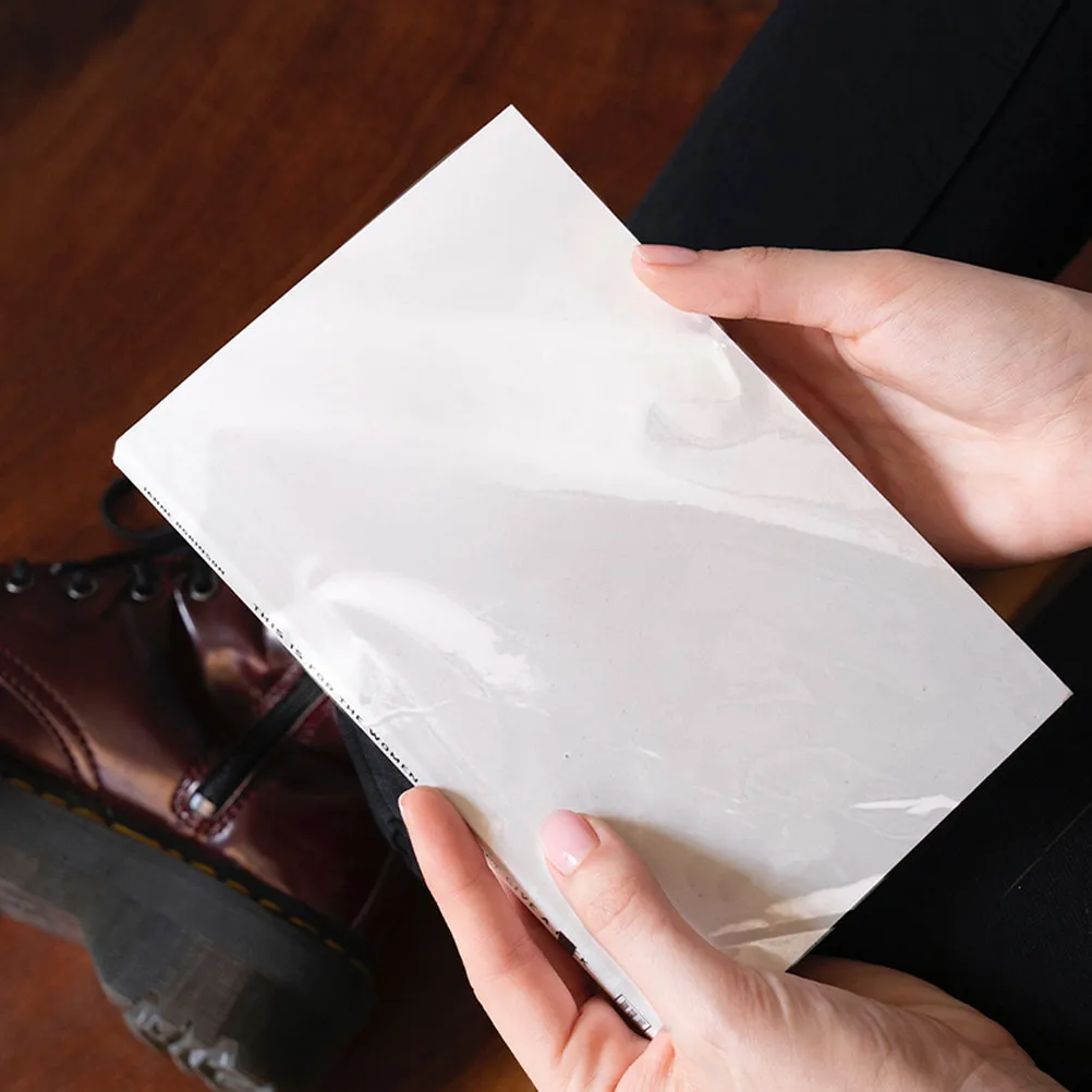 Plastic Clear Book Cover Roll Self-Adhesive Transparent Protective Sleeve for Textbooks Students Teachers Libraries DIY Cuttable