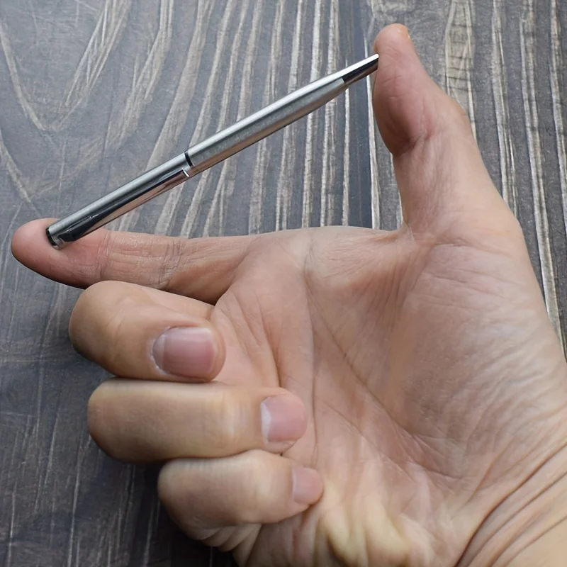 Pocket Stainless Steel Ballpoint Pen 0.7mm Black Blue Ink Refill Portable Mini Metal Ballpen Stationery Office School Supplies