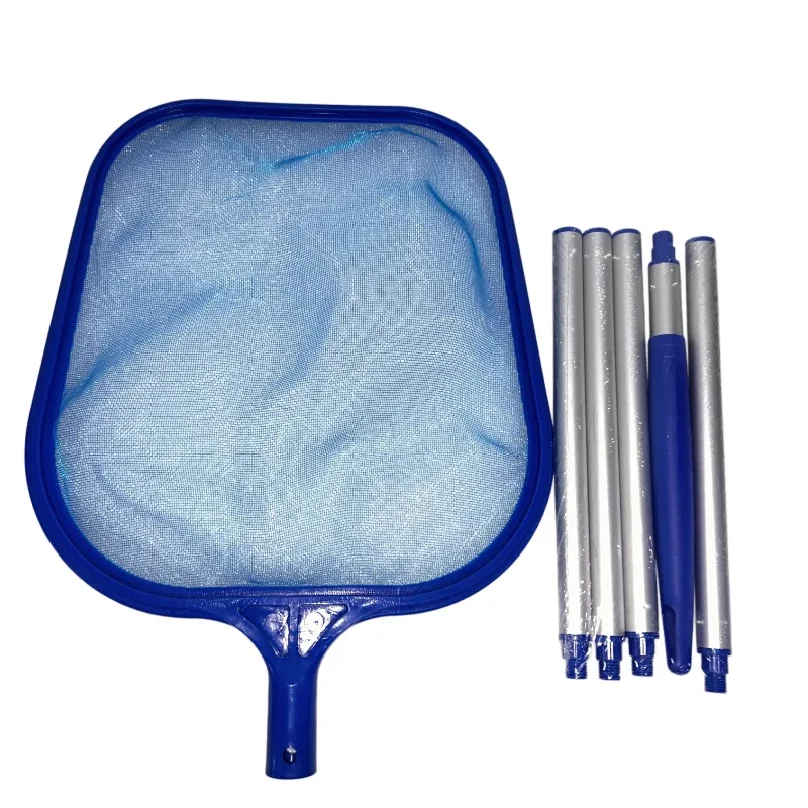 Pool Skimmer Net with 5 Aluminum Pole Sections 64'', Cleaning Leaf of Swimming Pools, Spas, Hot Tubs and Fountains