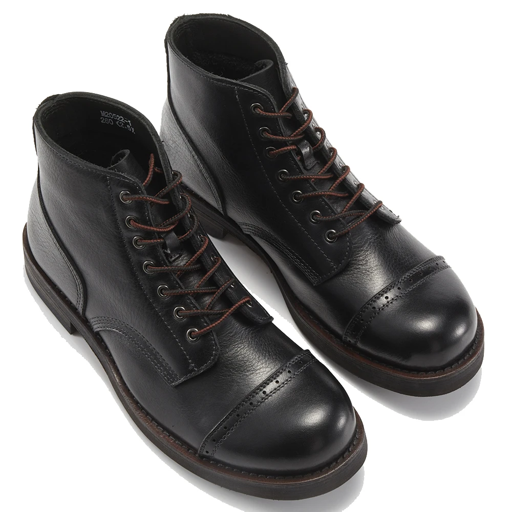 Precision Stitch Boots Men Vegetable Tanned Leather Horseriding Shoes Combat Ourdoor Driving Boots