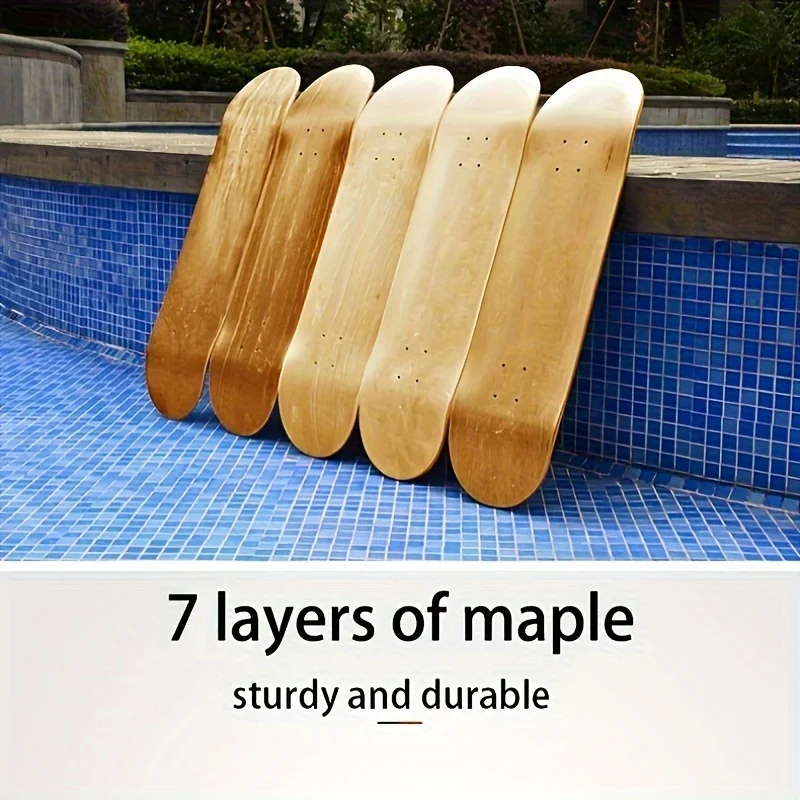 Premium Maple Wood Skateboard Decks, 31" x 8" - Durable & Lightweight - Perfect for DIY Projects, Outdoor Fun & Skateboarding