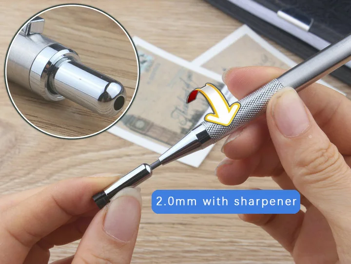 Professional Metal Mechanical Pencil for Sketching 0.3/0.5/0.7/0.9/1.3/2.0/3.0mm