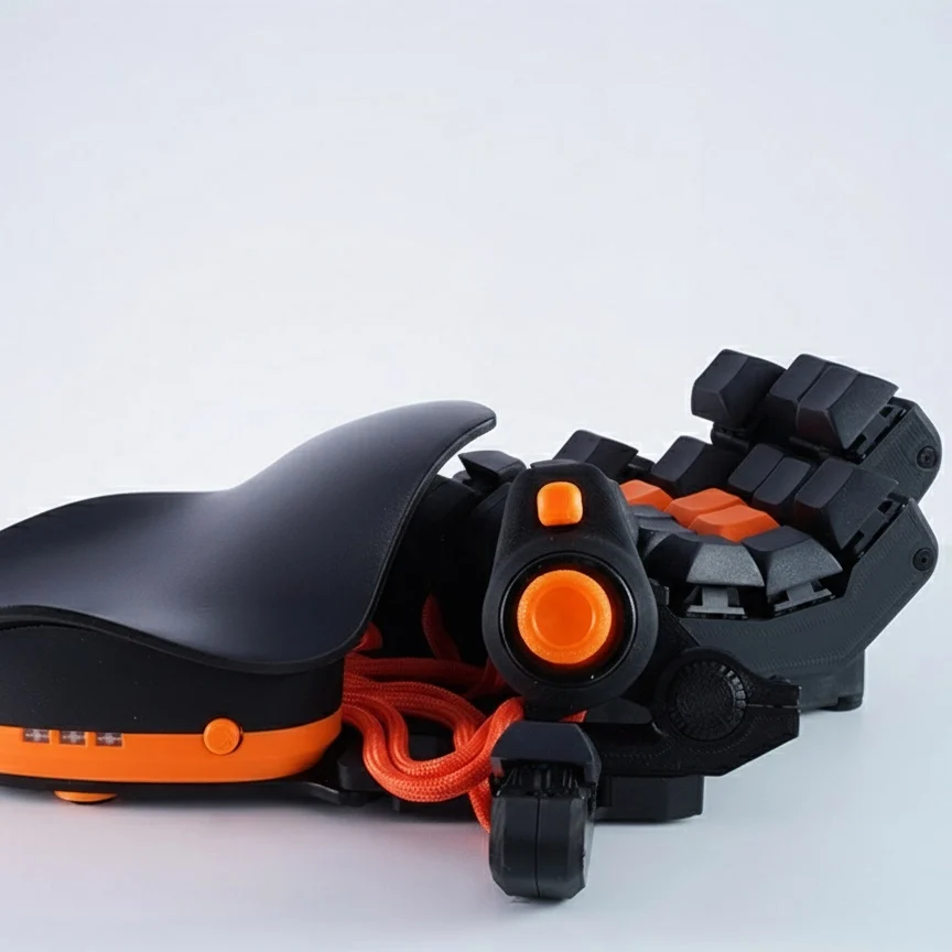 Qianren Left-Handed Gaming Keyboard Wired One-Handed WASD Joystick Ergonomics Keyboard Gaming Office Mechanical Keyboards