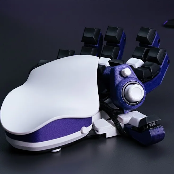 Qianren Left-Handed Gaming Keyboard Wired One-Handed WASD Joystick Ergonomics Keyboard Gaming Office Mechanical Keyboards