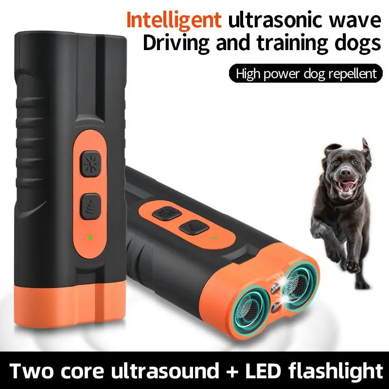 Rechargeable Ultrasonic Dog Bark Control Device LED Training Tool Anti Barking Deterrent For Pet Behavior Correction.