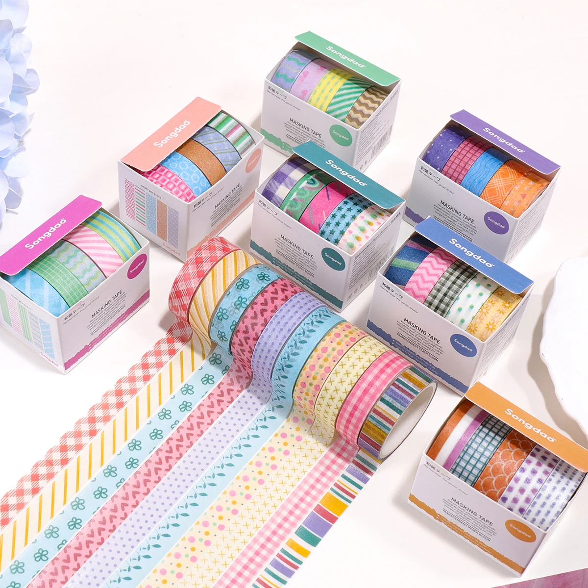 Retro Cartoon Color ful Washi Tape Set for DIY Photo Frames Diaries Gift Box Packaging Exquisite Decorative Items Cute gift