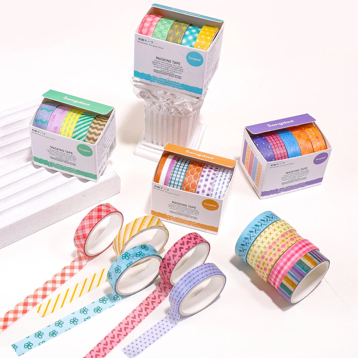 Retro Cartoon Color ful Washi Tape Set for DIY Photo Frames Diaries Gift Box Packaging Exquisite Decorative Items Cute gift