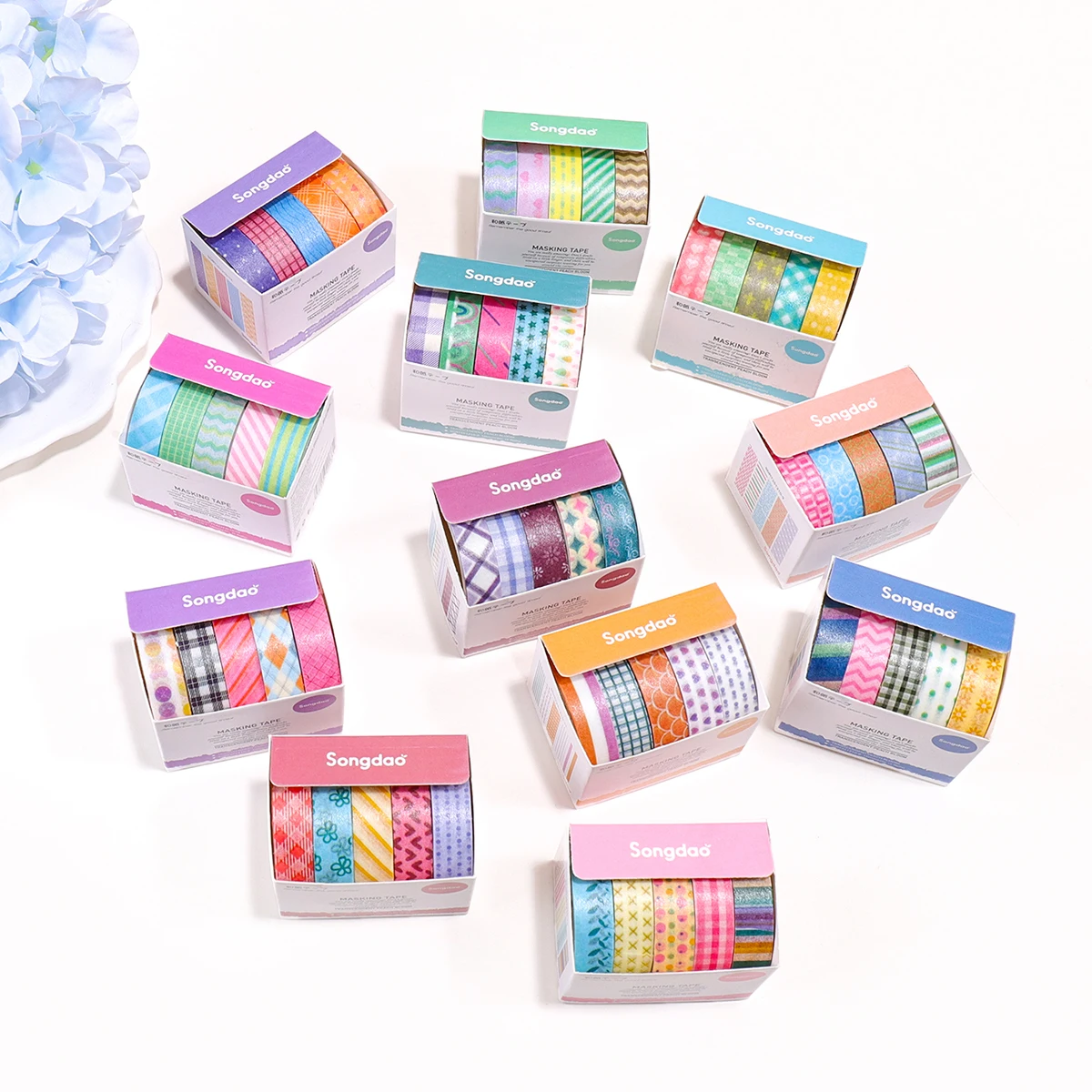 Retro Cartoon Color ful Washi Tape Set for DIY Photo Frames Diaries Gift Box Packaging Exquisite Decorative Items Cute gift