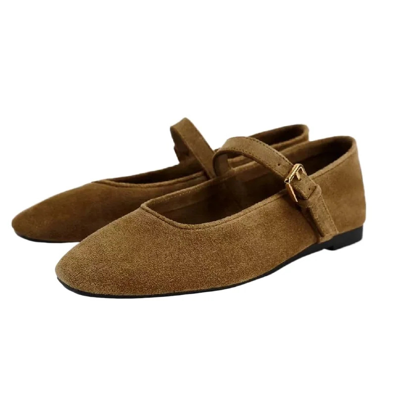 Retro Women Flats Shoe Fashion Suede Mary Jane Shoes Exquisite French Style Casual Shoes for Woman Designer Shoes Zapatos Mujer