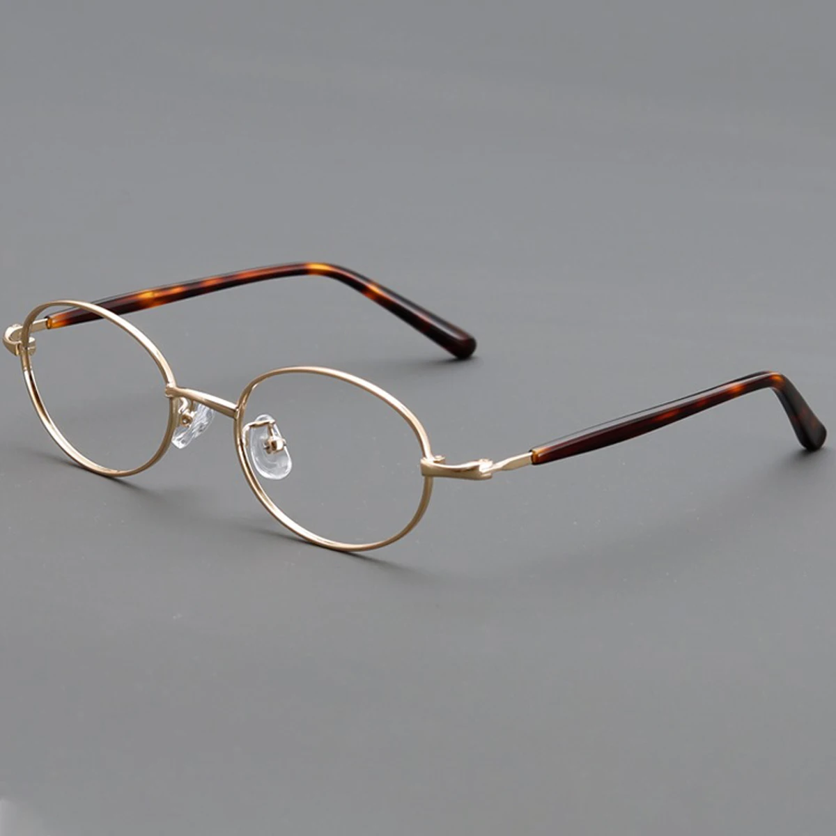 Retro anti-blue light flat mirror oval design full frame glasses round glasses for women and men flexible frames