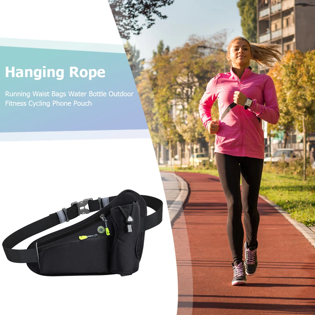 Running Waist Bags Water Bottle Holder Hydration Belt Bag Cell Phone Jogging Cycling Bag For Men Women Sports Fanny Pack Gym Run