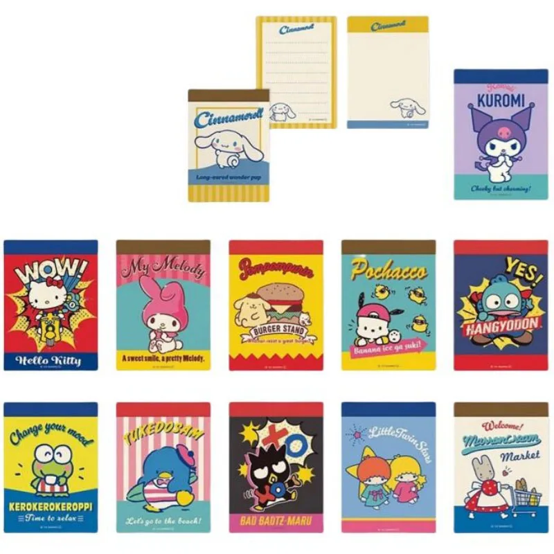 Sanrio Keroppi Melody Kitty Hangyodon Memo Pad Sticky Notes Stationery Label Notepad Planner Sticker Post School Supplies