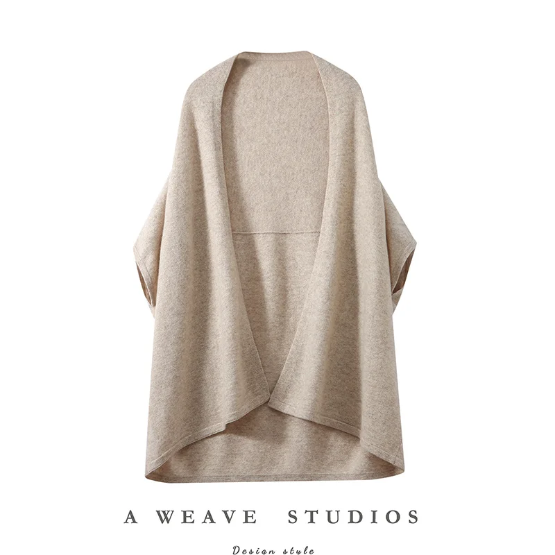 Shawl 100% pure wool scarf new warm fashion autumn and winter western-style knitted cloak.