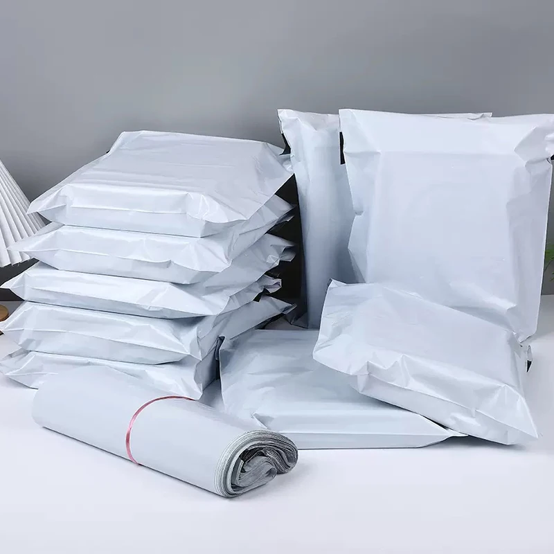 Shipping Envelope Bags Plastic Express Envelope Storage Bag Grey White Color Mailing Bags Self Adhesive Seal Packing Courier Bag