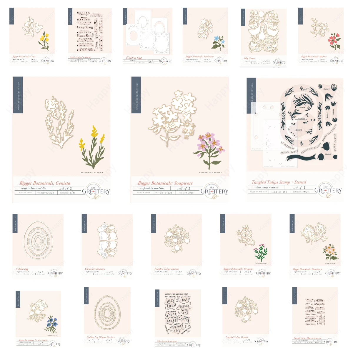 Simple Spring Sentiments stamp set Metal Cutting Dies Stencil DIY Scrapbook Paper Greeting Cards Handmade Embossing Easter Egg