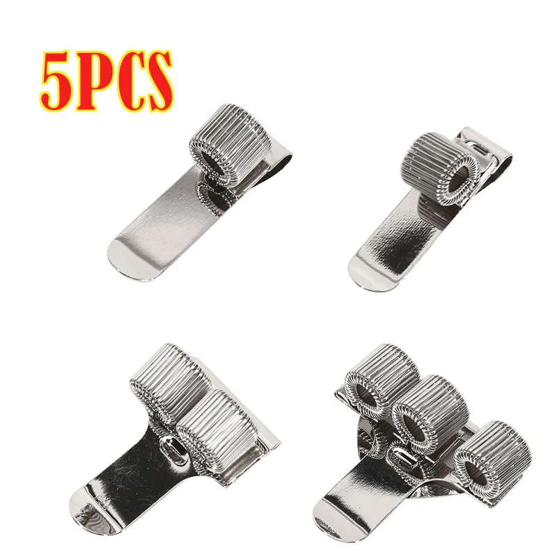 Single/Double/Triple Hole Metal Spring Pen Holder with Pocket Clip Teacher Uniform Pen Holder Office School Supplies 5pcs/set