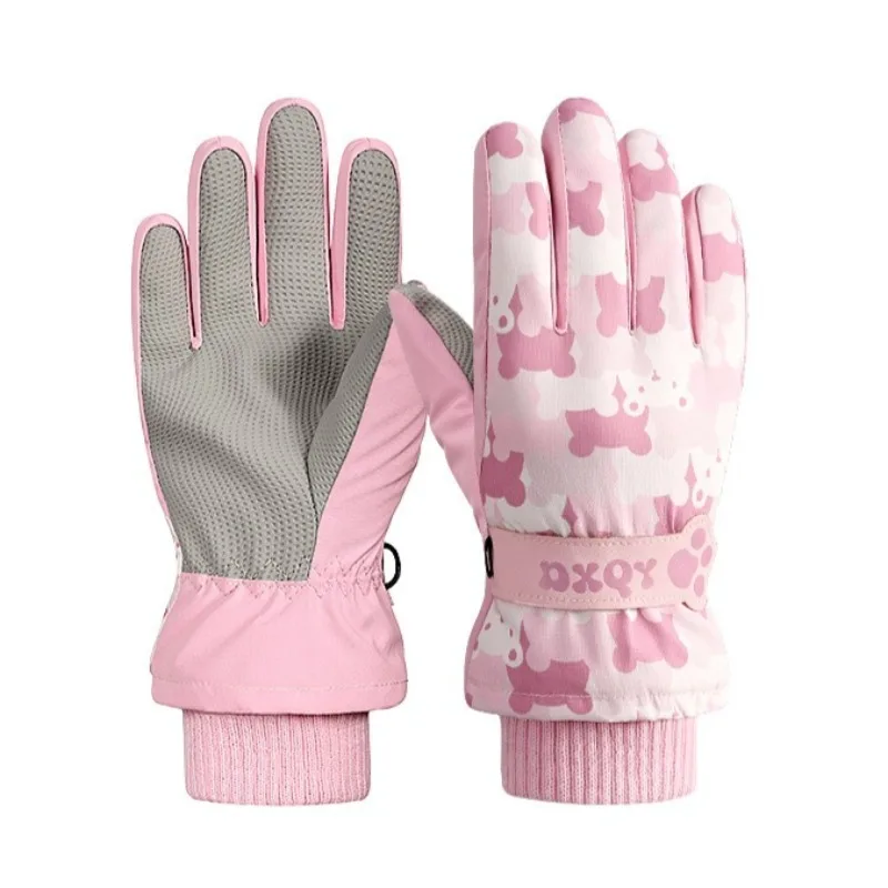 Ski Gloves Kids Waterproof Winter Warm Snowboard Mittens for Boys Girls, Non-Slip Thermal Gloves for Snow Play & Ice Skating