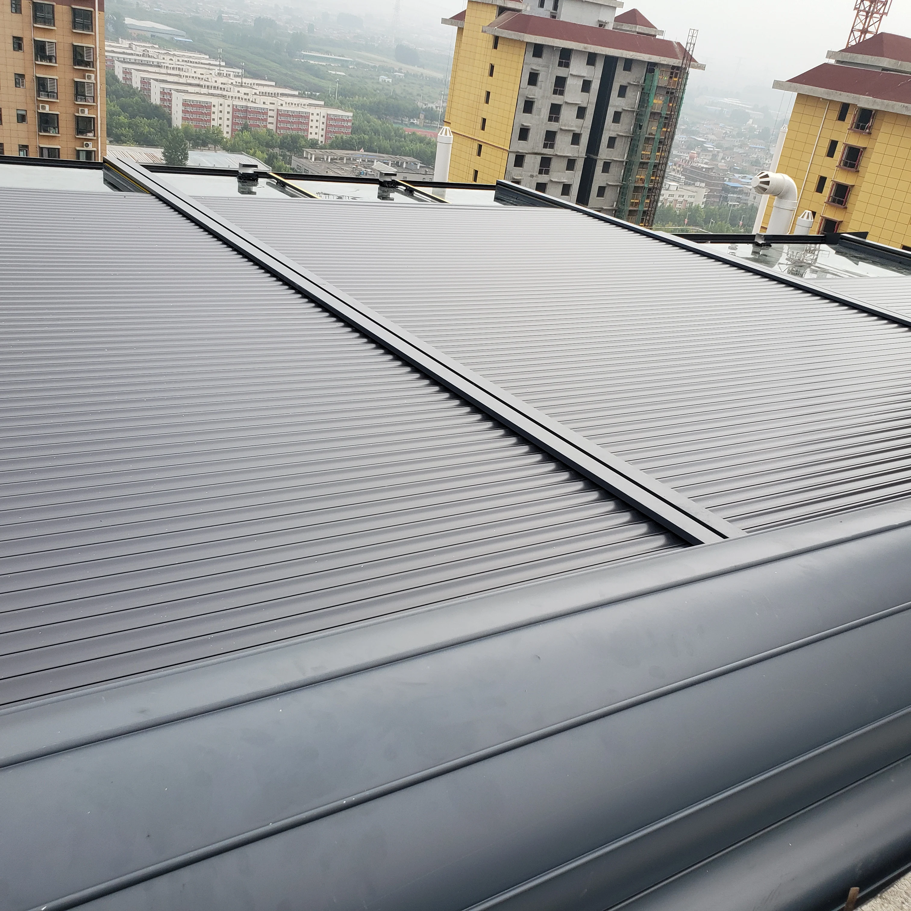 Smart Aluminum Glass Sun Room Electric Curtain Skylight Retractable Window Sun Blind Sheet Shutter Roof Roller