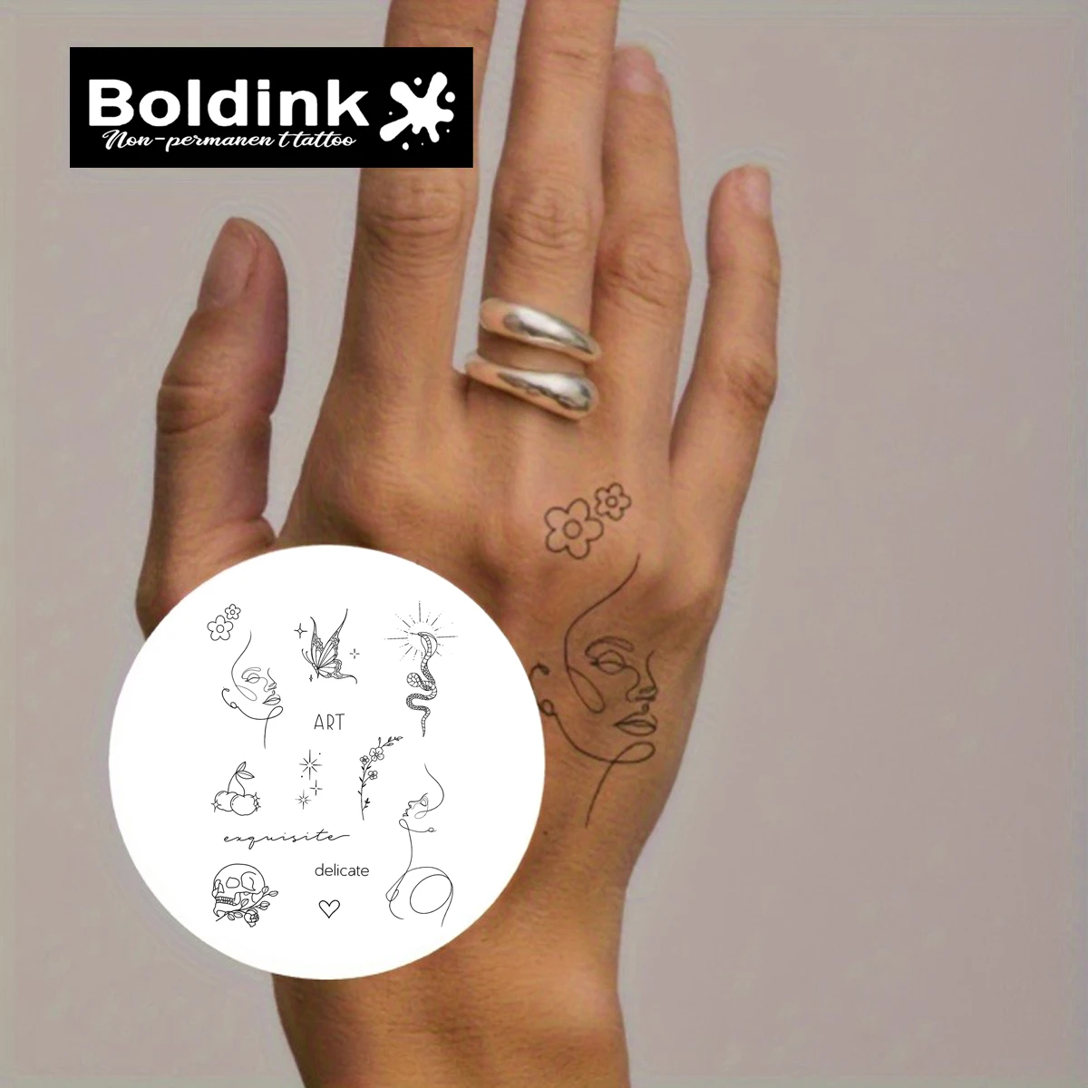 Snake Temporary Tattoo,Lasts To 15 Days New Technology Magic Waterproof Semi Permanent Sticker.