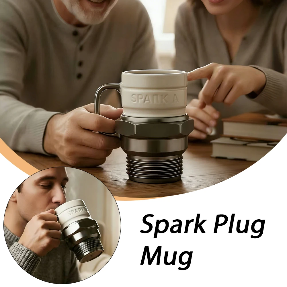 Spark Plug Mug Coffee Cup Suitable For Car Enthusiasts And Collectors With Spark Plug Mark Cup Coffee Cup
