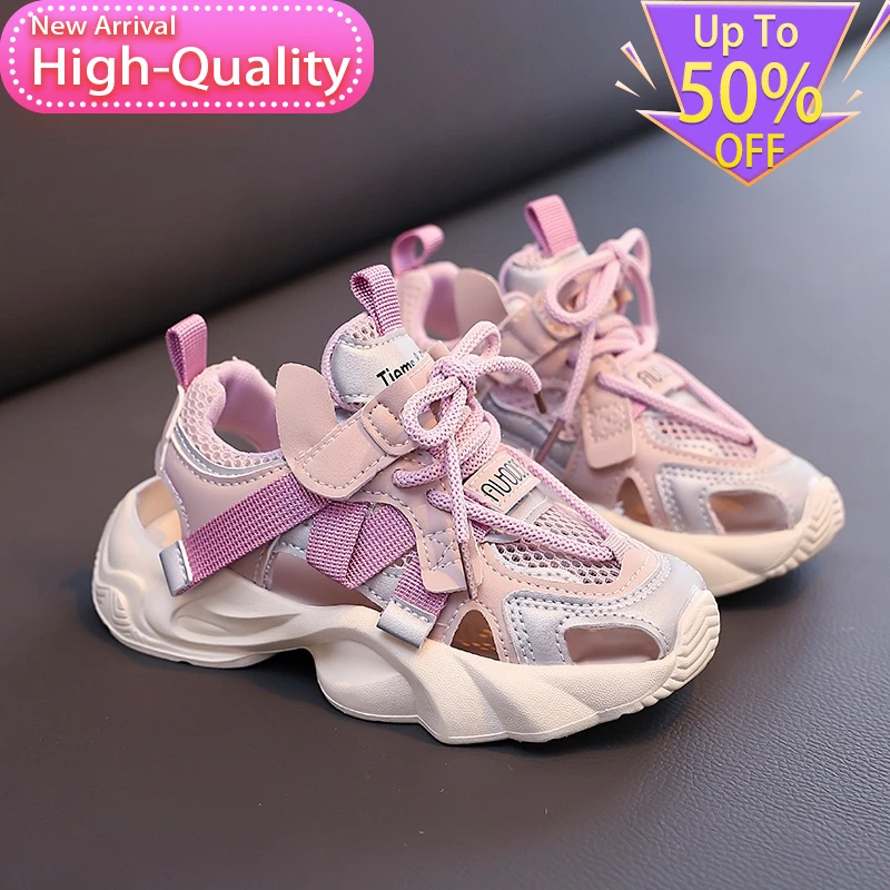 Spring Hot Selling Mesh Breathable Childrens Sports Shoes Lightweight Shock-absorbing Sports Shoes Campus Soft Casual Shoes