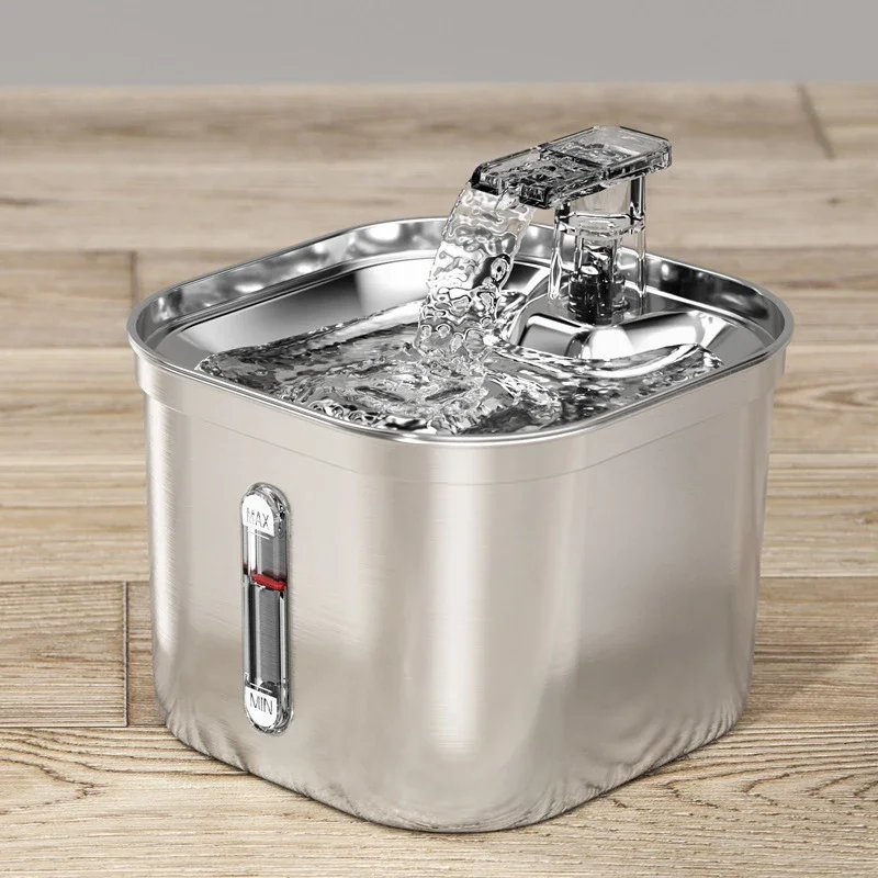 Stainless Steel Automatic Pet Water Dispenser Cat Drinking Fountain With Sensor Filter Cats Dog Ultra Quiet Pump Water Foutain