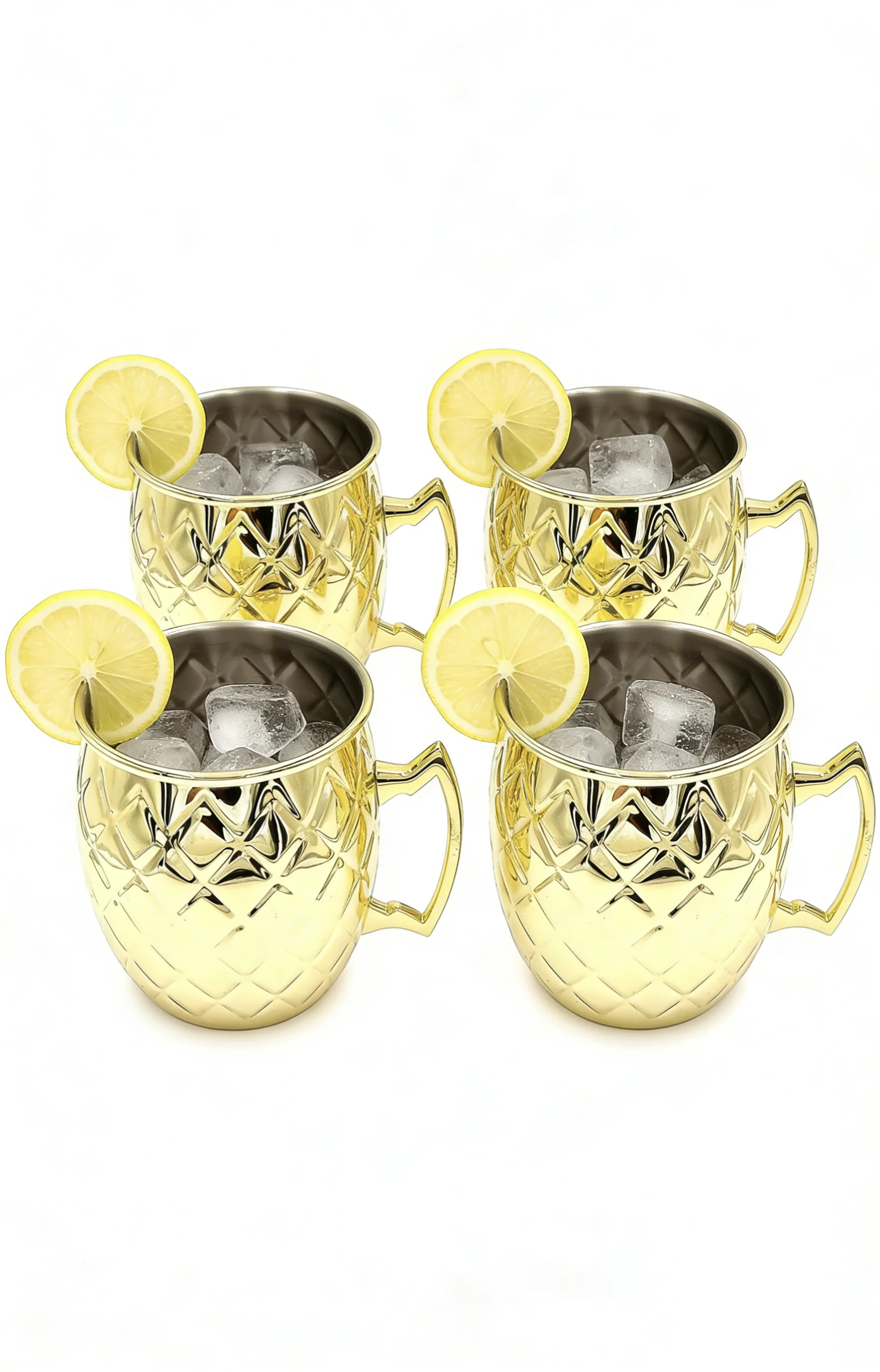 Stainless Steel Moscow Mule Mug 530ml 18oz 4 pcs Metal Cup for Beer Whiskey Wine Bar Home Use