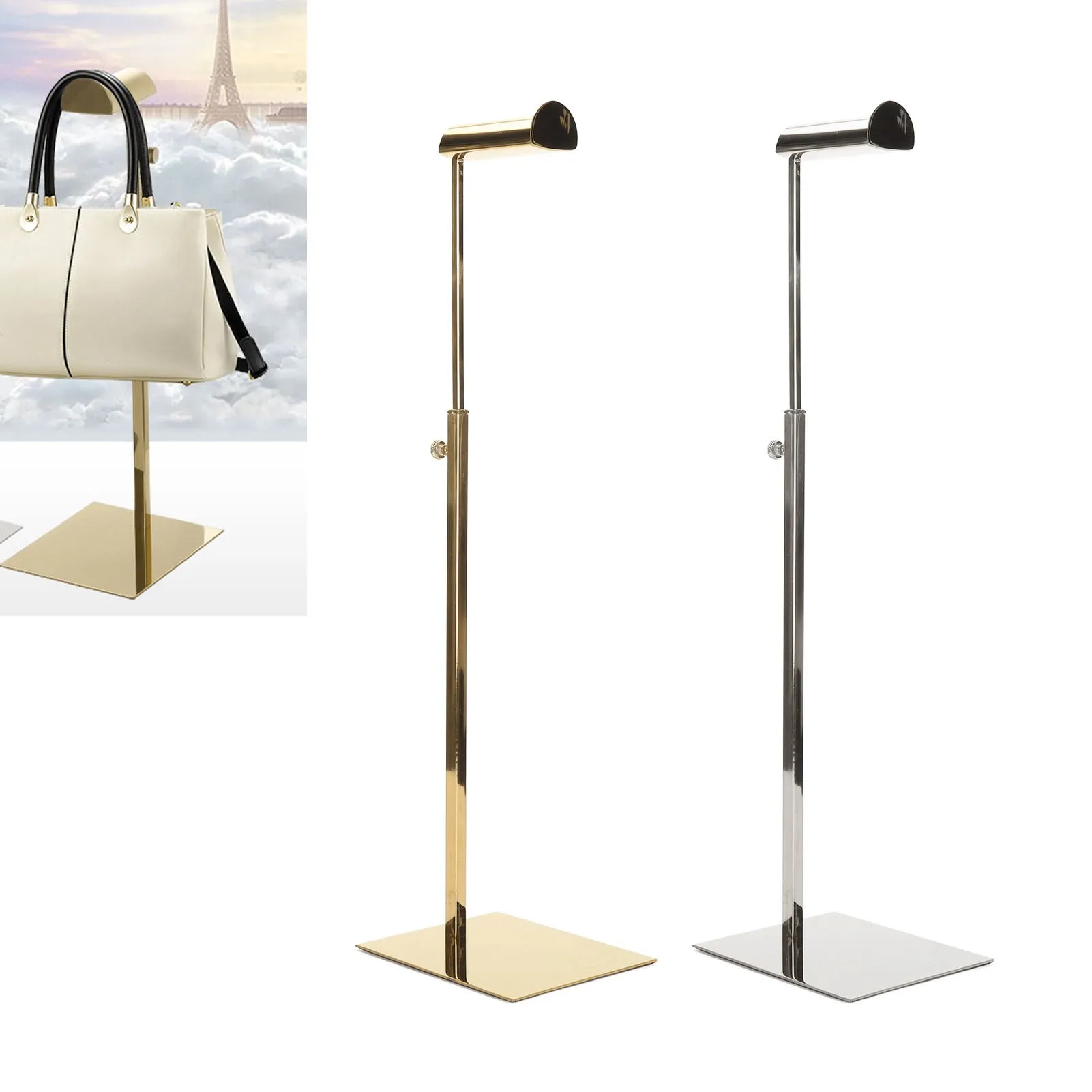 Stainless steel Display Rack Stylish Bags Display Holder Handbag Rack For Household Shopping Malls Clothing Shops