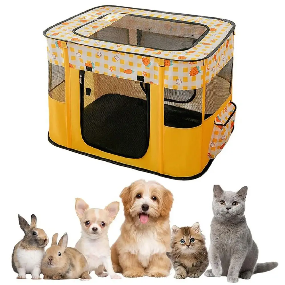 Sturdy Portable Pet Playpen Breathable Collapsible Folding Pet Cage Waterproof Removable Pet Kennel Tent Travel